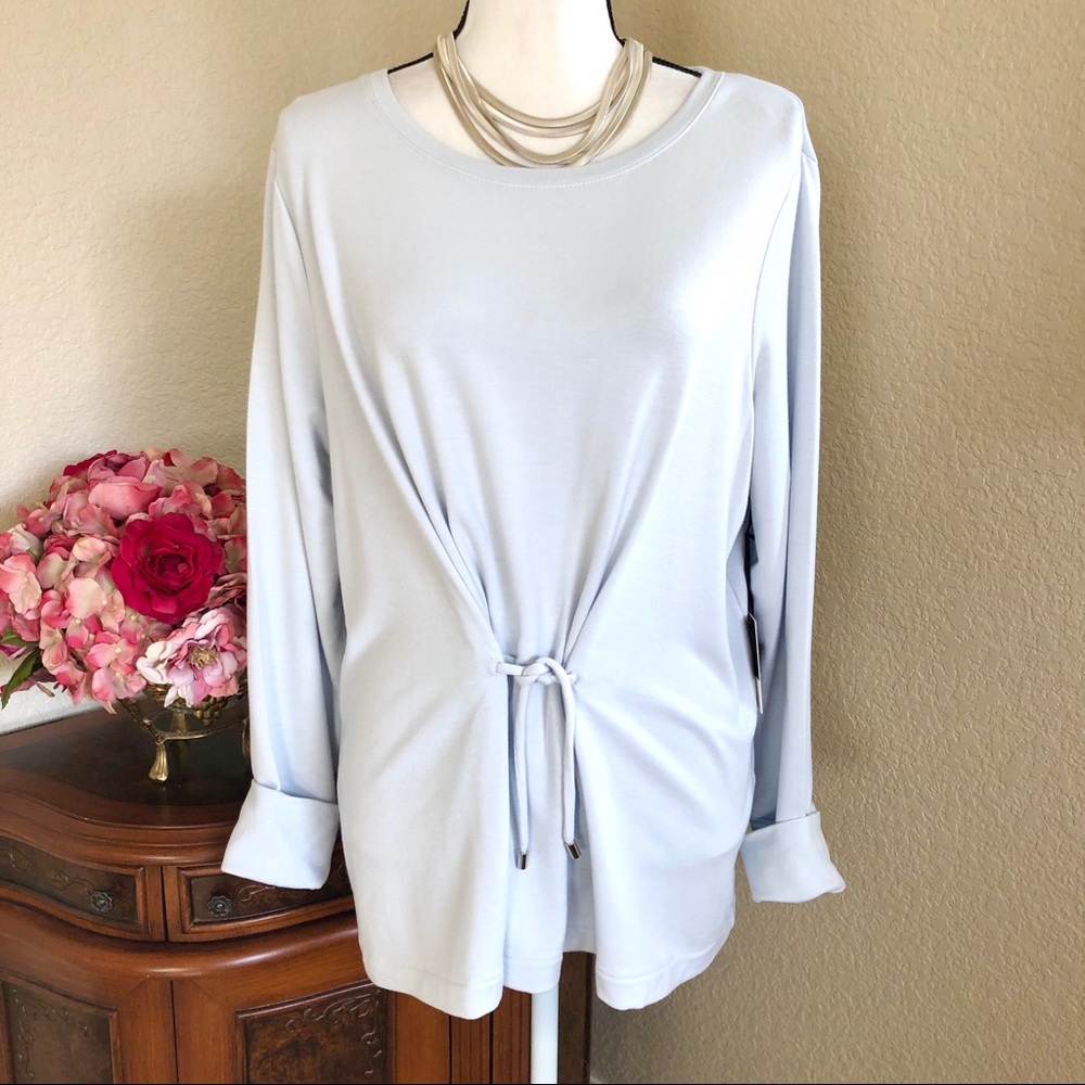 Simply Vera Wang Cinched Front Waist Tunic Top